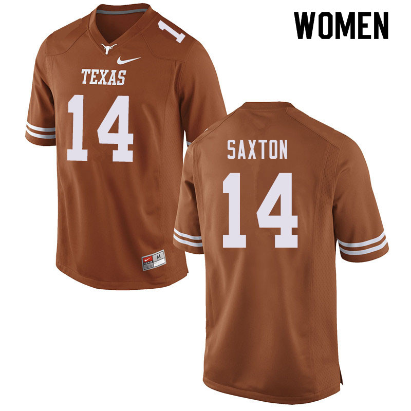 Women #14 Sam Saxton Texas Longhorns College Football Jerseys Sale-Orange